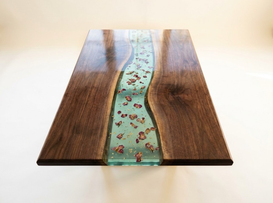 Ocean river table seen from above.
